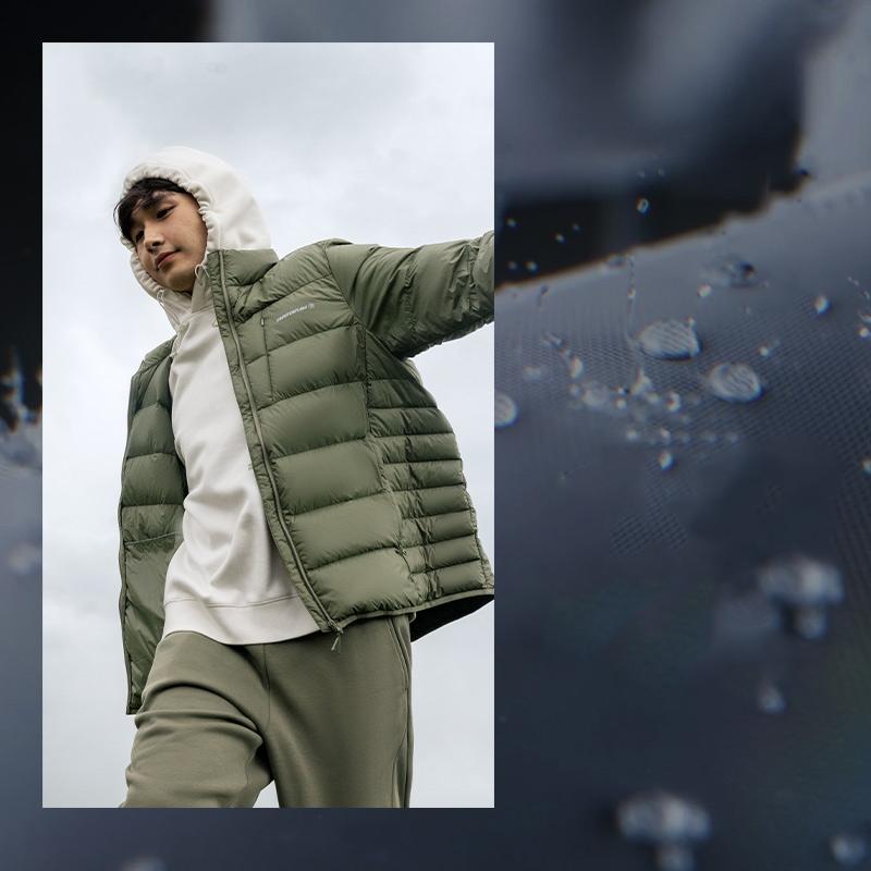 Li Ning CF Outdoor Stand Collar Warm Sports Down Jacket Unisex Jacket Light-Blue AYMT277-2