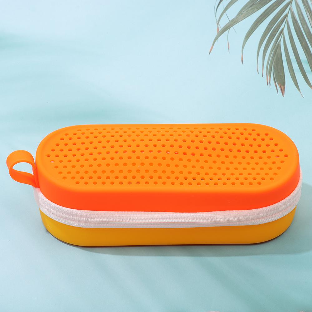 1Pcs Silicone Sun Glasses Protection Box Dual-Sided Zipper Glasses Case