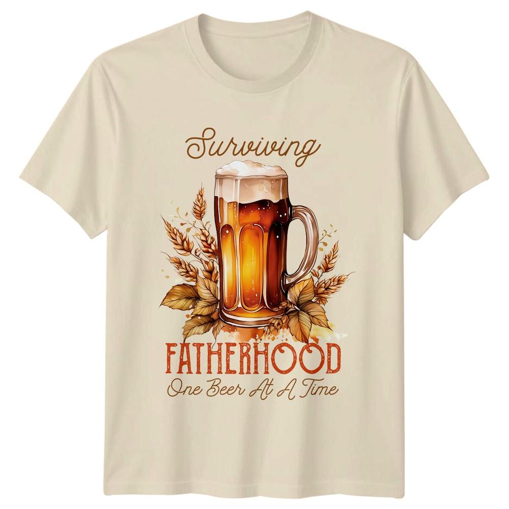 Surviving Fatherhood One Beer At A Time Dad Gift TShirt
