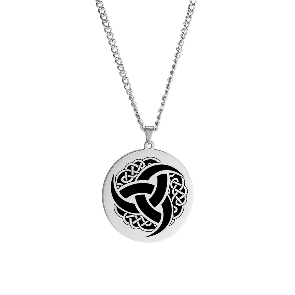 Кулон-ожерелье с символом Тройной Рог Трискелион Норвежский Викингский Украшение Одина Языческий Защита Мудрость Амулет Талисман Ожерелье 60cm