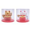 Feng Shui Lucky Cat Solar Powered Waving Maneki Neko Decoration Lucky Cat Statue for Home Shop Car Interior Fortune Cat Ornament