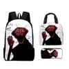 Trendy Popular Funny Novelty The Boiled One 3D Print 3pcs/Set Student School Bags Laptop Daypack Backpack Lunch bag Pencil Case