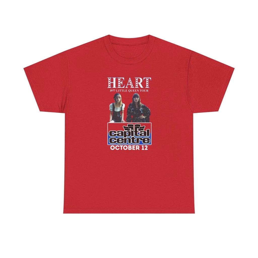 Heart Unisex Heavy Cotton T-Shirt, Classic Music Fan Gift, Band Tour Tee