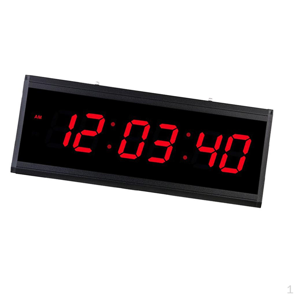 

High Brightness Hanging Digital Wall Clock Large Time Display червоний