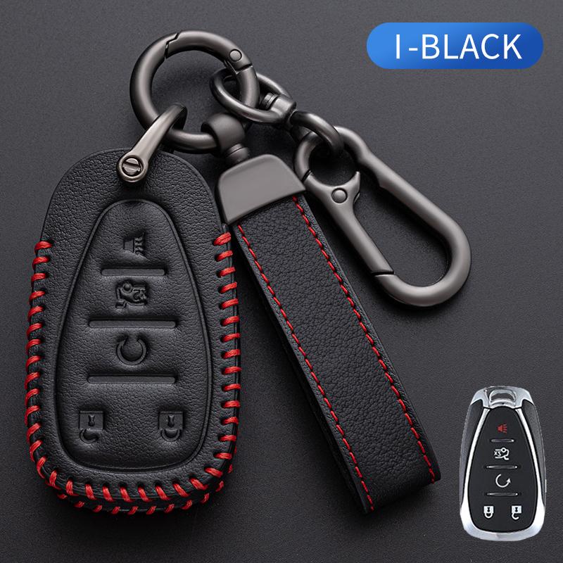 For Chevrolet Malibu Blazer Traverse Seeker Onix Equino Volt Bolt Trax Orlando Cruze Spark Sonic Camaro Leather Car Key Case Cover