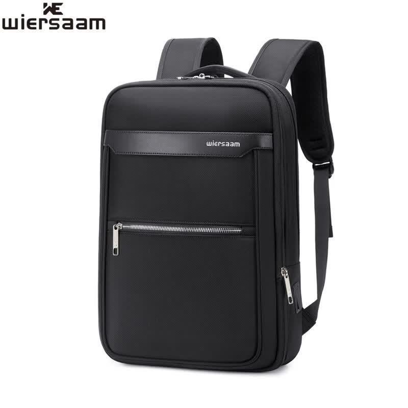 WIERSAAM Men s Business Travel Laptop Backpack