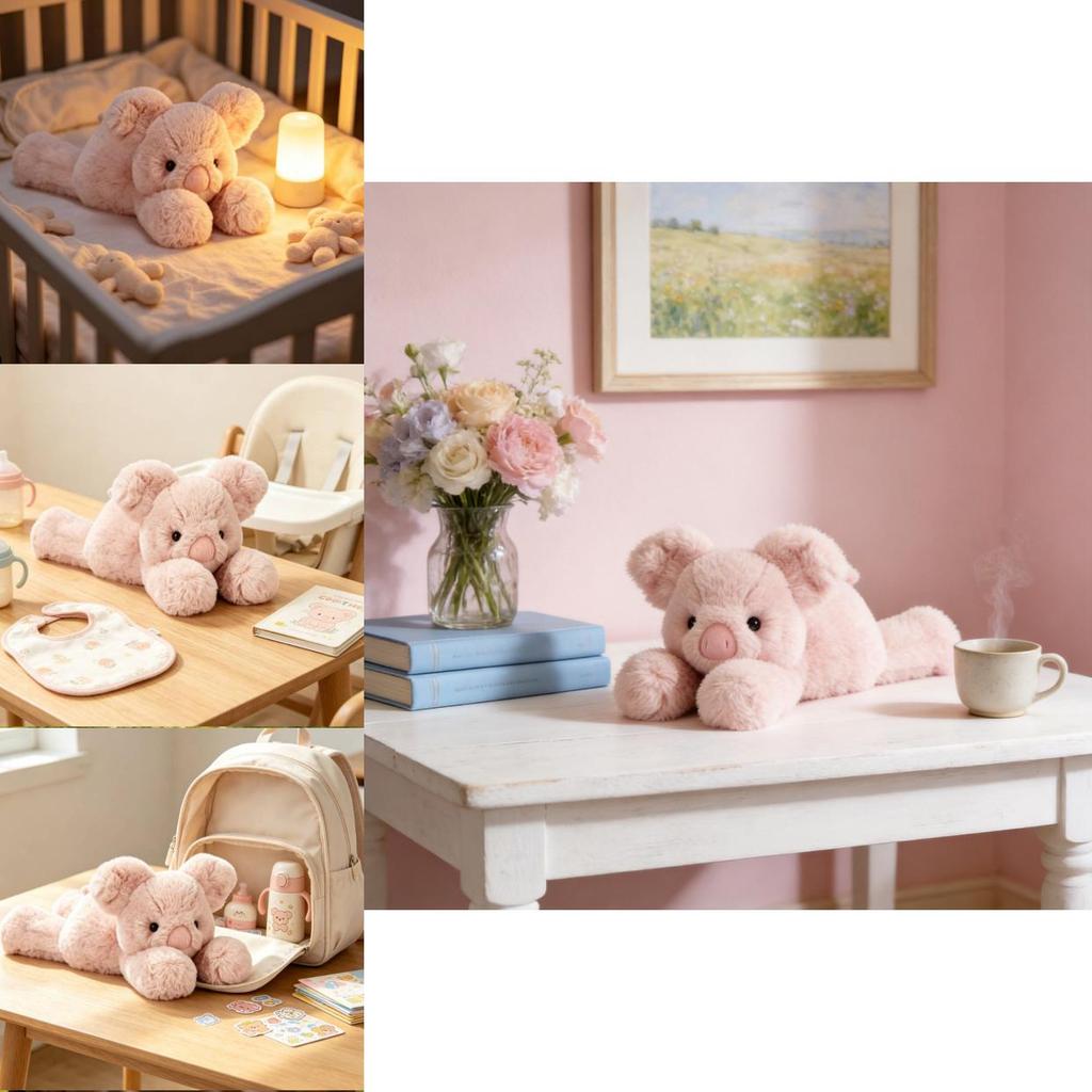 Jc Smudge Pig Plush Toy With Pp Cotton Filling For Kids And Gift Giving
