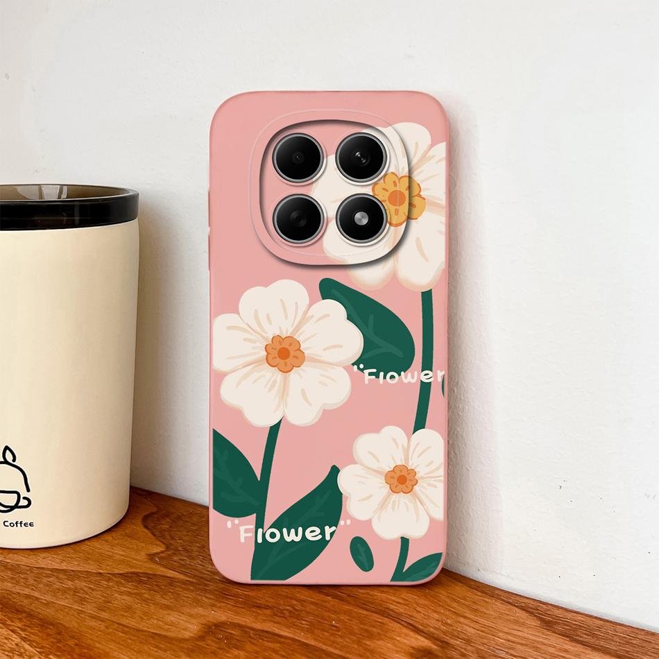 Case For Redmi Note 15 Pro Plus Candy Painted Flower Phone Cover For Redmi Note15 4G 5G Soft Camera Protecion Liquid Back Covers