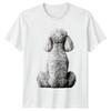 Artistic Poodle Sitting Back View TShirt Dog Owner Poodle Art