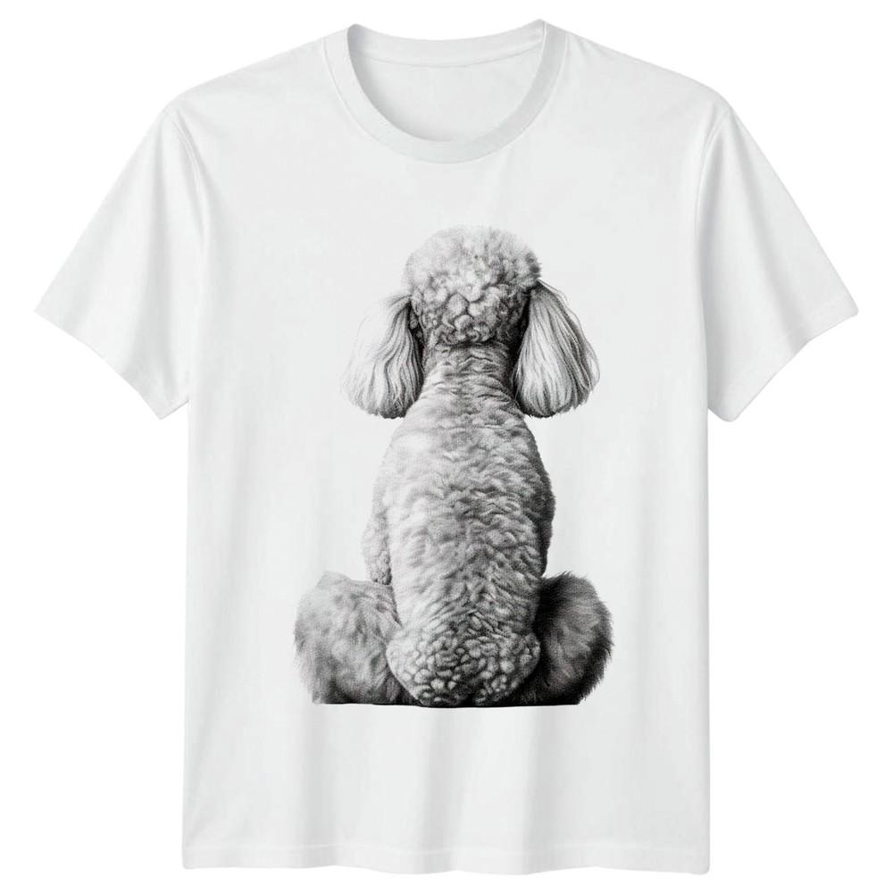 Artistic Poodle Sitting Back View TShirt Dog Owner Poodle Art S