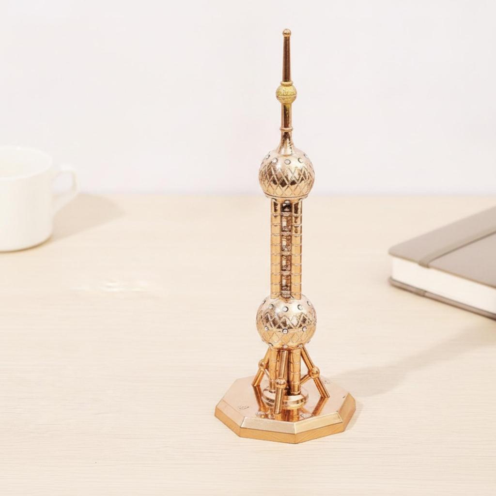 Oriental Pearl Spire Model Compact Shanghai Building Freestanding for Desk
