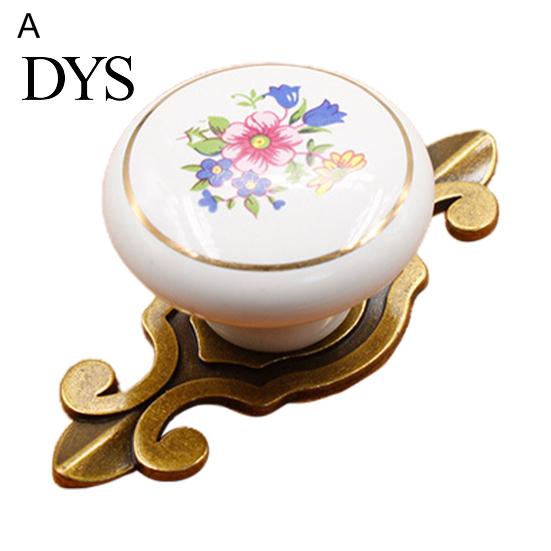 Drawer Knob Handle Thickening Comfortable Touch Round Ceramic Cabinet Cupboard Door for Furniture
