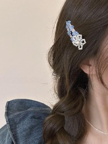 Spring New Style Mesh Bow Rose Hairpin Hairpin French High-end Girl Hairpin Wild Broken Hair Side Clip
