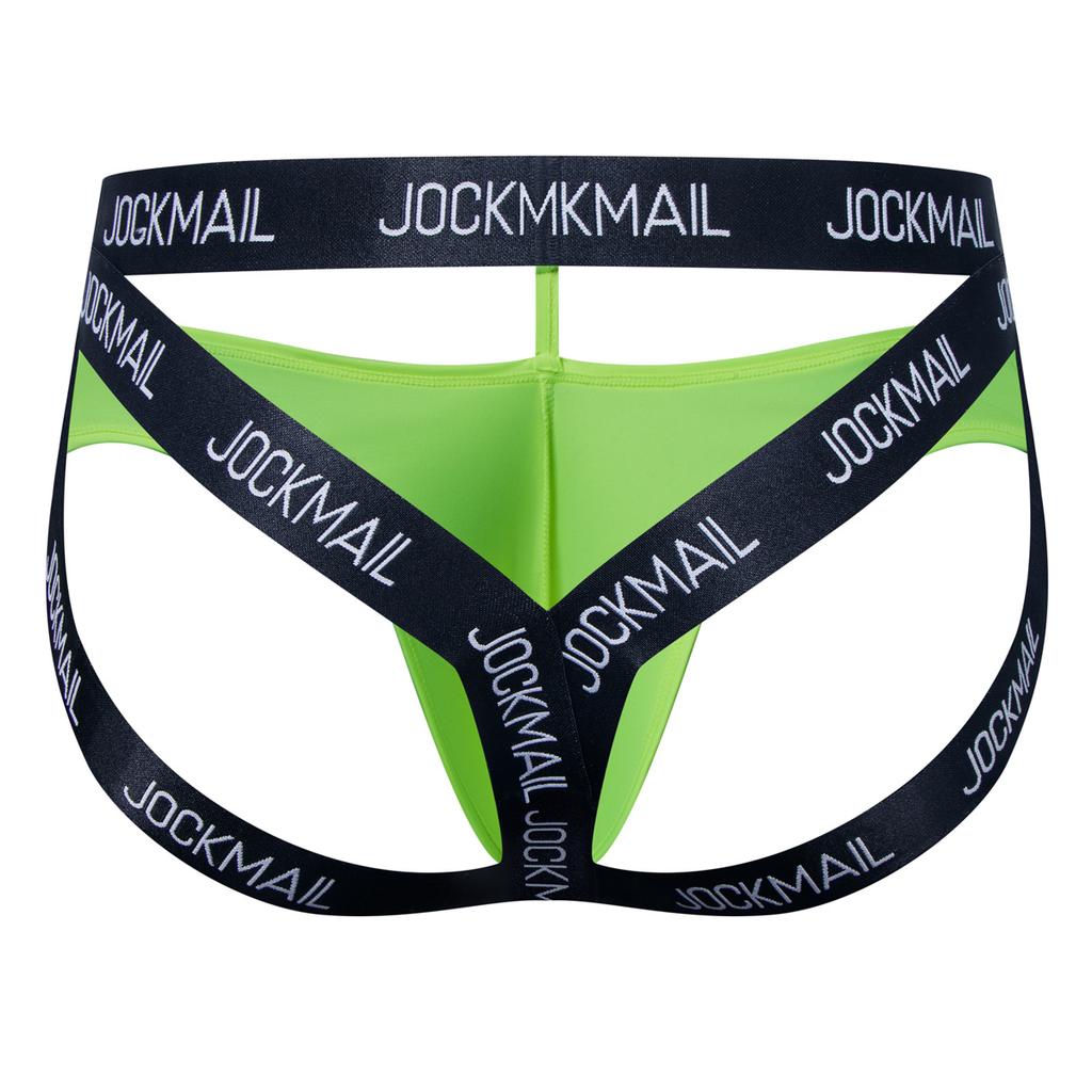 Jockstraps JOCKMAIL Elastic Band Letter Printed Fashion Ultra-thin Ice Silk Men's Thong Underwear