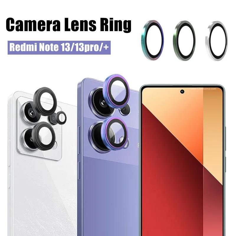 Metal Ring+Tempered Glass Camera Lens Protector for Xiaomi 13T 14T Pro Redmi 13 13C Note 13 4G 5G Note 13 Pro 4G 5G Note 13 Pro+ Plus