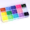 15000pcs 3mm AB Jelly Nail Rhinestones Resin Flat Back Colorful 3D Metal Nail Art Sampler Kits