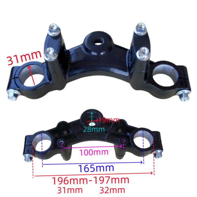 Front shock absorber mounting bracket motorcycle steering wheel joint board for SUZUKI GN125cc CNC Steering handle fixing plate