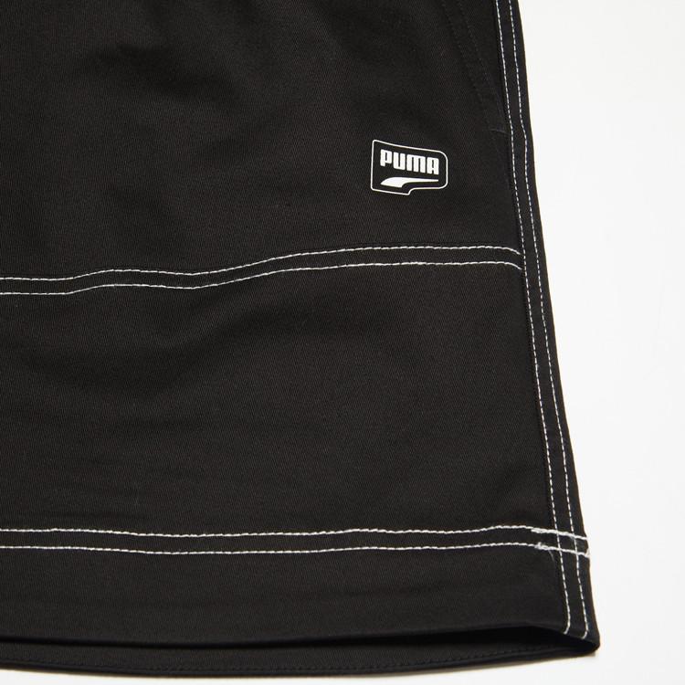 Puma Plain Minimalist High Street Brand Logo Letter Print Breathable Comfortable Casual Skirt Women skirts Black 624114-01