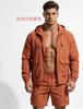 Conjunto de Dos Piezas para Hombre con Sudadera con Capucha, Chaqueta Protectora del Sol y Pantalones Cortos