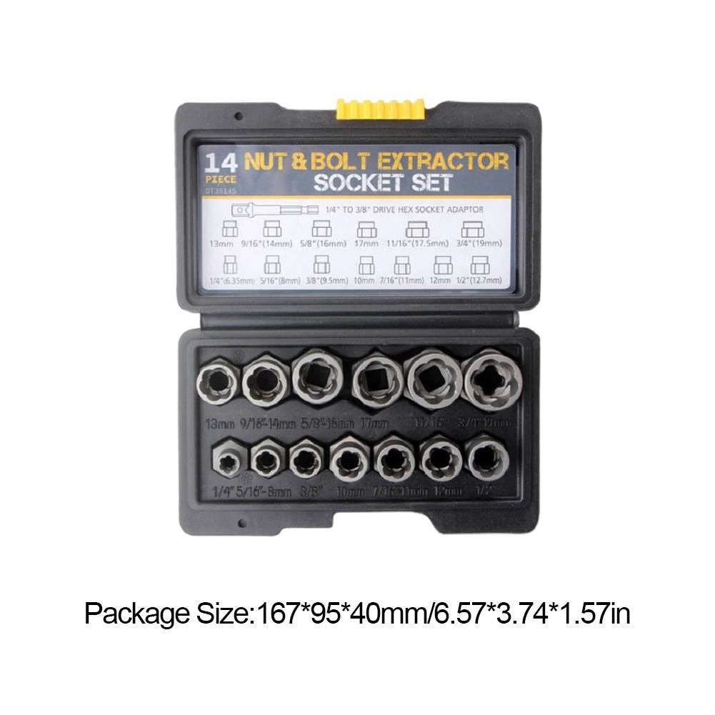 26-10pcs Damaged Screw Extractor Drill Bit Set Stripped Screw Extractor Kit for Impact Bolt & Nut Remover Set for Industrial
