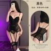 Sexy underwear Sexy mesh perspective suspender vest underwear Two-piece set Hot slim home private pajamas
