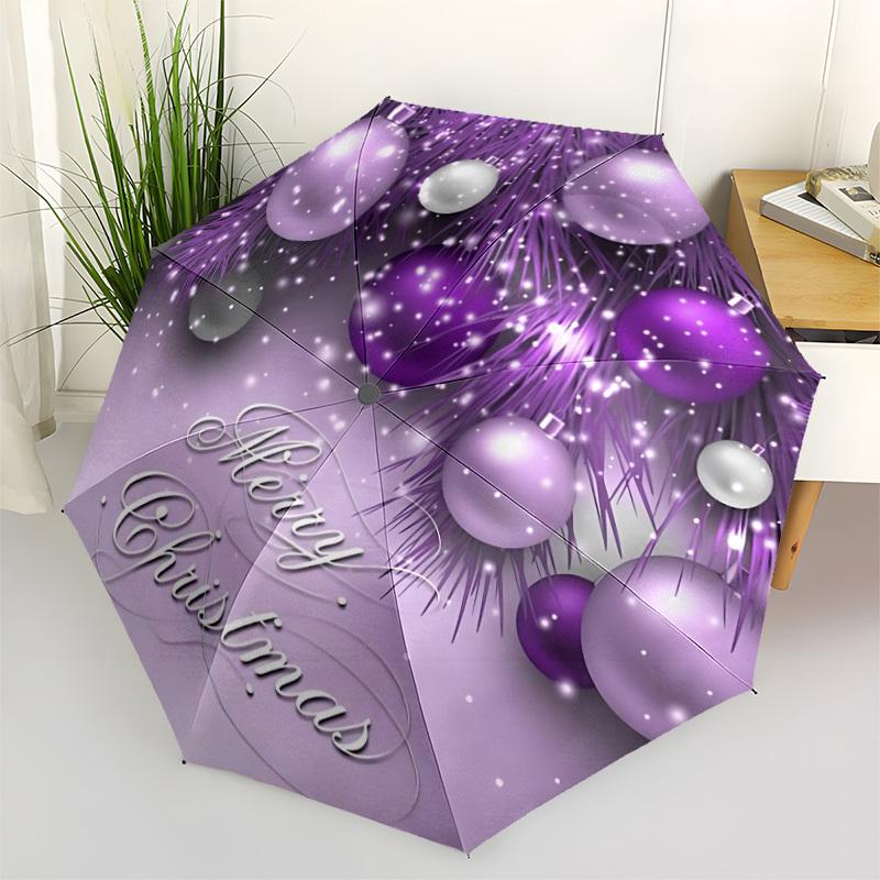

1pc Merry Christmas design Automatic Umbrella Portable Home Essential Umbrella, Iron Umbrella Structure Suitable for All Seasons yy251123202
