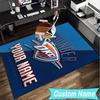 Custom Name Rug Oklahoma Sports Team Area Rug Suitable for Indoor And Outdoor,Carpets for Homes, Offices,Living Rooms,Home Decor,Christmas Gift