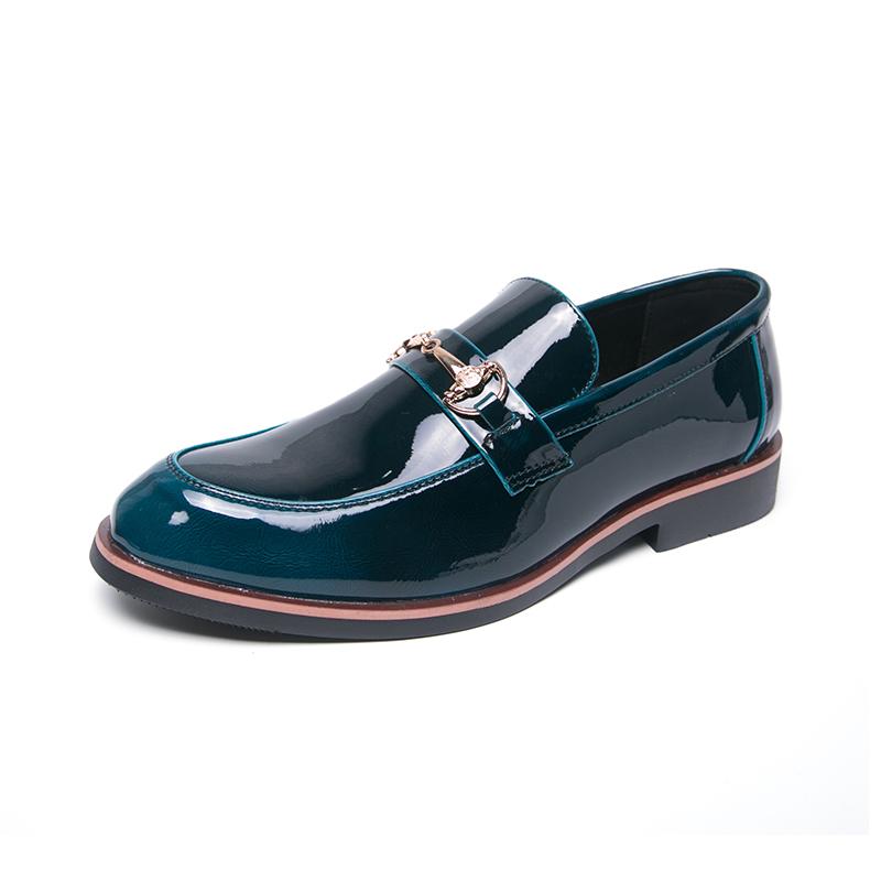 Business Casual Men Dress Shoes Luxury Glitter Designer Formal Shoes For Man Patent Leather Shoes Pointed Toe Men's Social Shoes