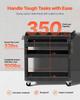 4-Tier Tool Cart On Wheels 350 Lb Rolling Work Cart with Drawer & Pegboard