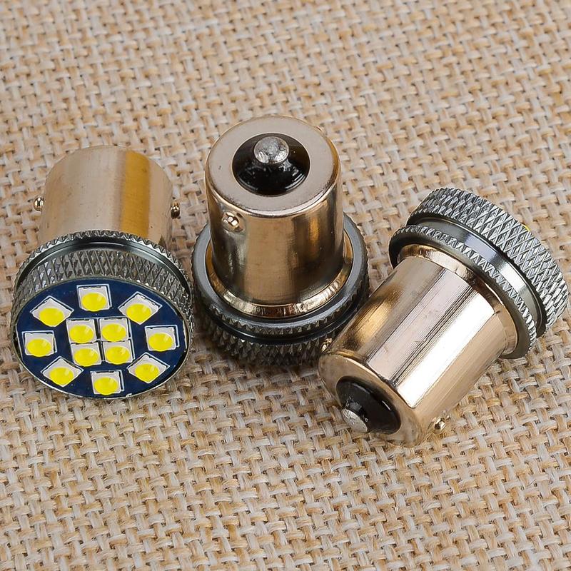 White LED 12SMD BAY15D 1156 1157 7440 3157 T20 P21W DRL Turn Signal Parking Light Bulbs Universal for Car Truck 24V