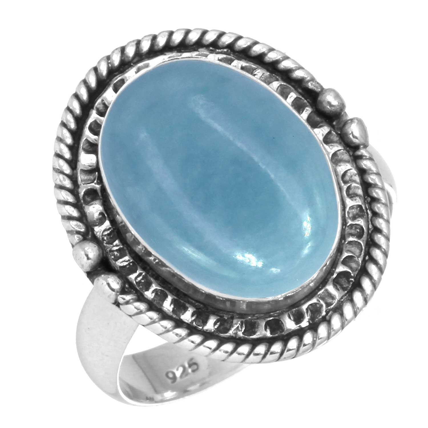 

Кольцо из стерлингового серебра 925 пробы с женским драгоценным камнем, ювелирное изделие ручной работы, подарок на День святого Валентина, амазонит, ангелит, голубой опал, ботсванский агат, мохаве, лазурит, хризоколла 7