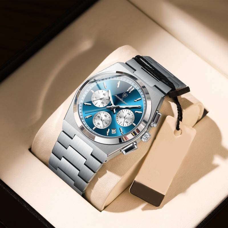 

Swiss Mens Multifunctional Quartz Watch With Luminescent Hands For Casual Wear Style A