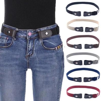 Buckle-Free Belt Fashion Adjustable Invisible Elastic Waist Belt Lazy Belt Women Comfortable Stretchy Waistband for Jeans Pants