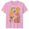 Autumn Harvest Pumpkin Floral Graphic Unisex Unisex Tee Shirt Seasonal Fall