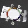 1 Stück 7Chakela 8mm Naturstein Kristall Herren Armband für Frauen Yoga Schmuck Tigerauge Achat Quarz Charm Armband Zubehör