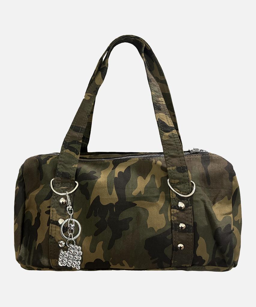 Np Studio Studded Camo Hammer Shoulder Bag