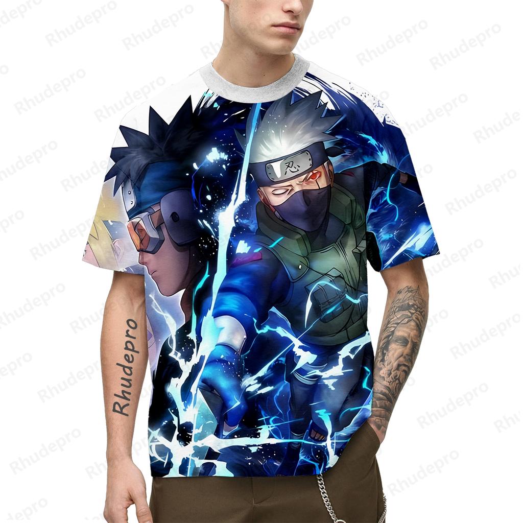 Hip Hop T Shirts For Men Men's T-shirt New Clothing Naruto Short Sleeve Cosplay Oversized Y2k Clothes T-shirts Gift 2024 Tops