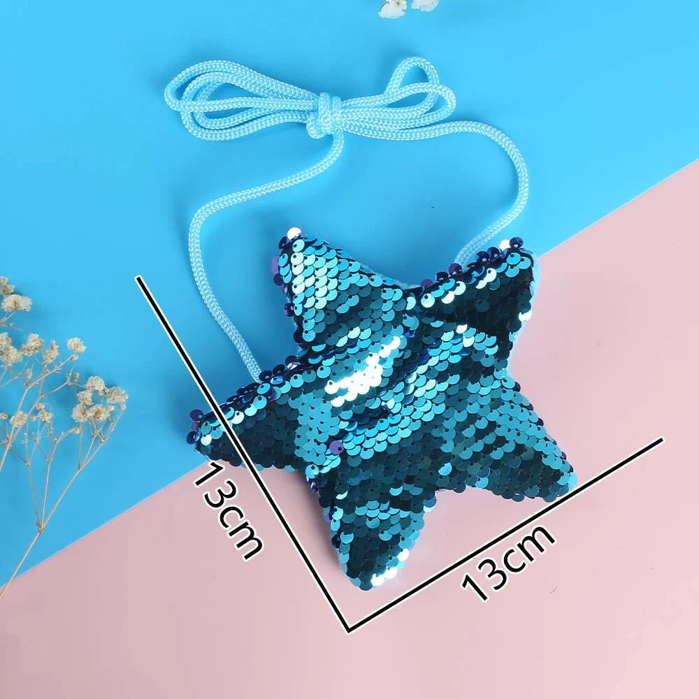 New Shiny Sequins Coin Purse Mini Cute Princess Student Purse Pouch Decorative Children Crossbody Bag Kids Gift