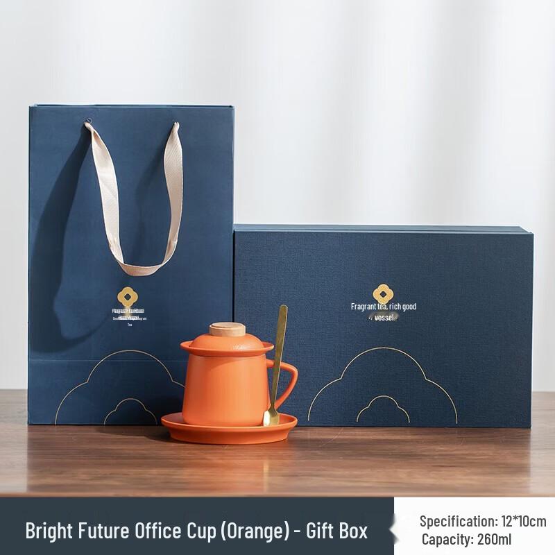 Ceramic Office Mug with Lid and Infuser