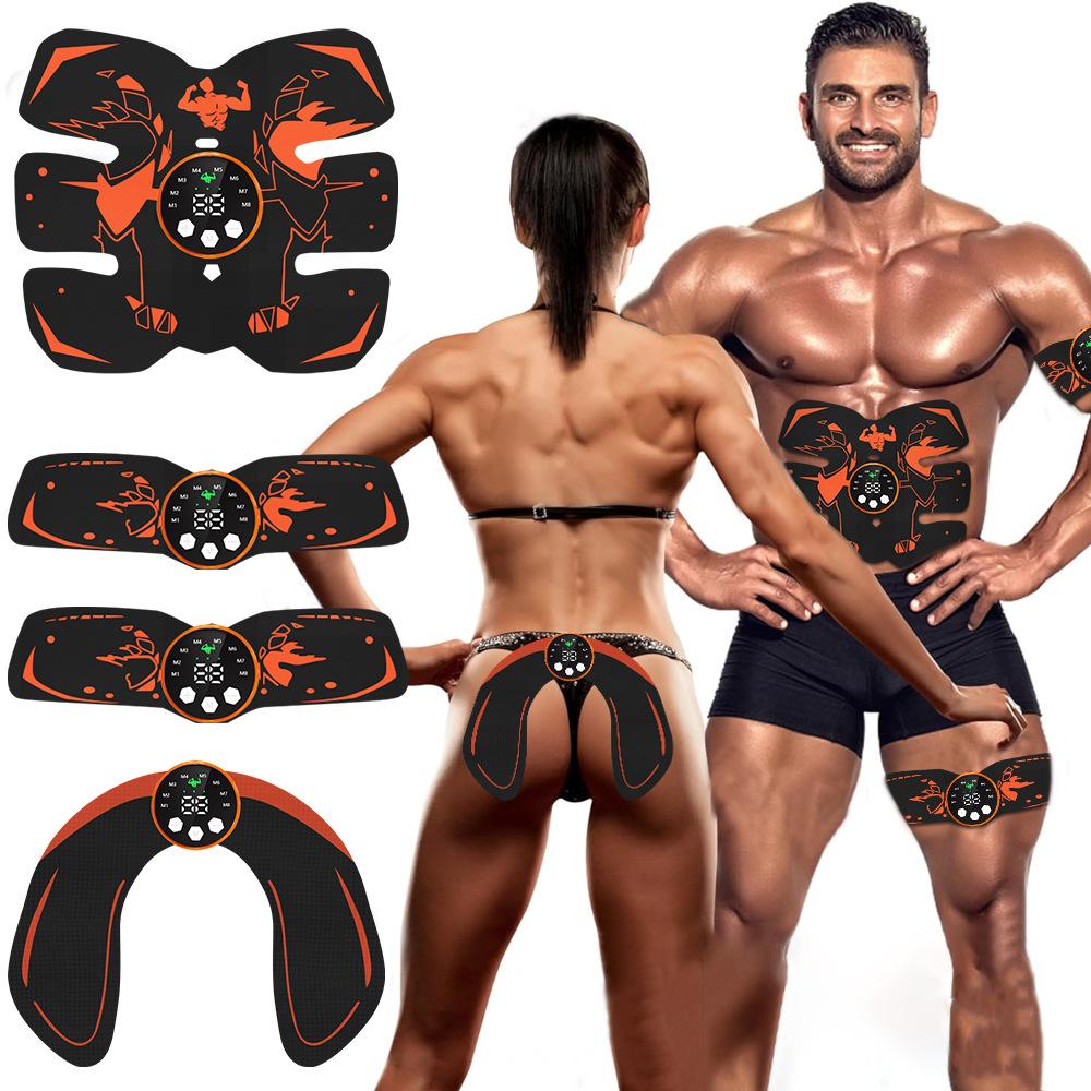EMS Addominale Trainer - Stimolatore Muscolare Ricaricabile per Addominali Scolpiti, Cintura Brucia Grassi Wireless con Modalità Fitness per Home Gym