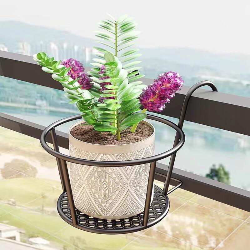 Hanging Railing Flower Pot Rack