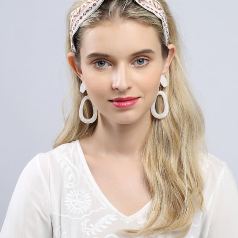 LALA Bohemian Imported Hairband - White