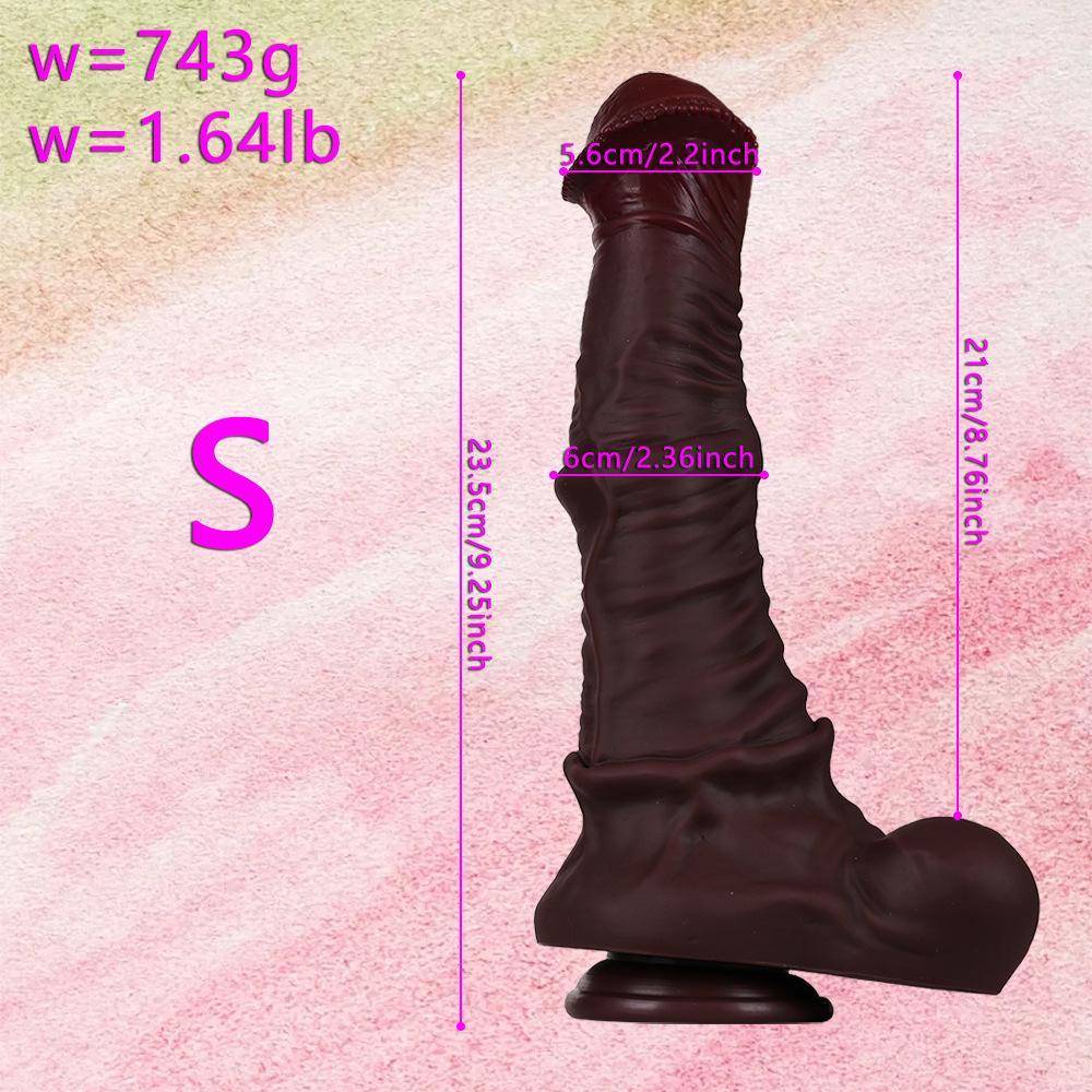 Alien Horse Sling Plus Large Soft Silicone Brown Simulation Horse Penis Female Masturbation Harem Adult Sex Toy