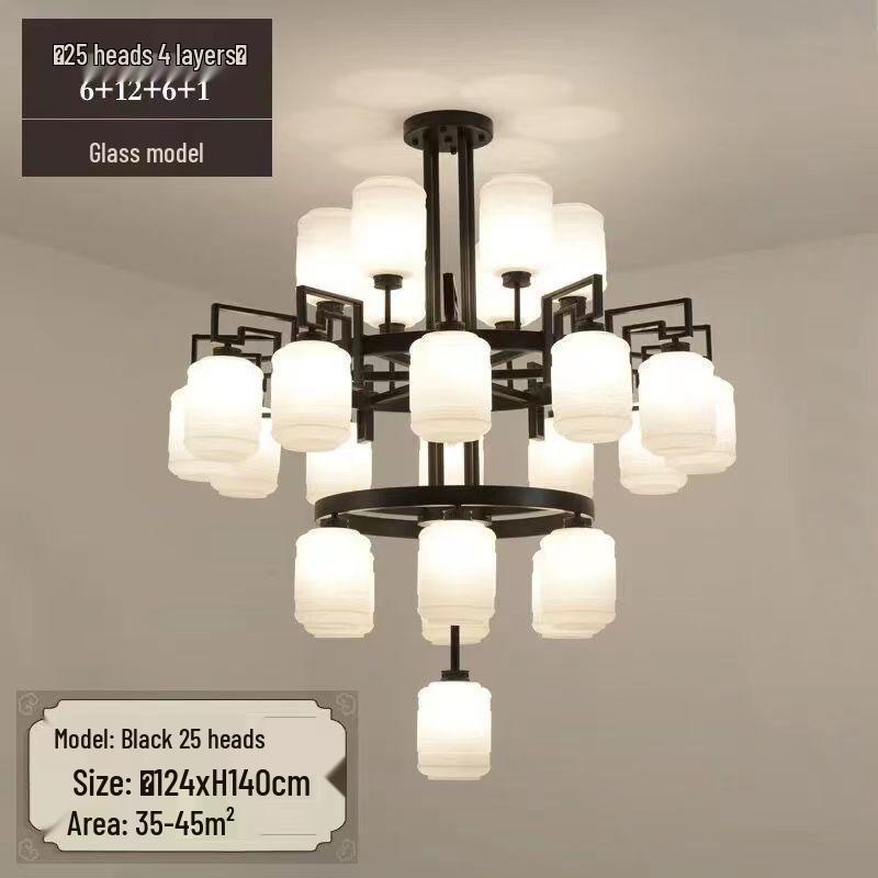 Chinese-Style Duplex High Ceiling Chandelier for Hotel Lobby or Villa
