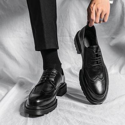 Vyriški juodi laisvalaikio brogai odiniai batai verslo slip-on batai patogūs madingi ofiso batai vyrams Zapatos De Hombre