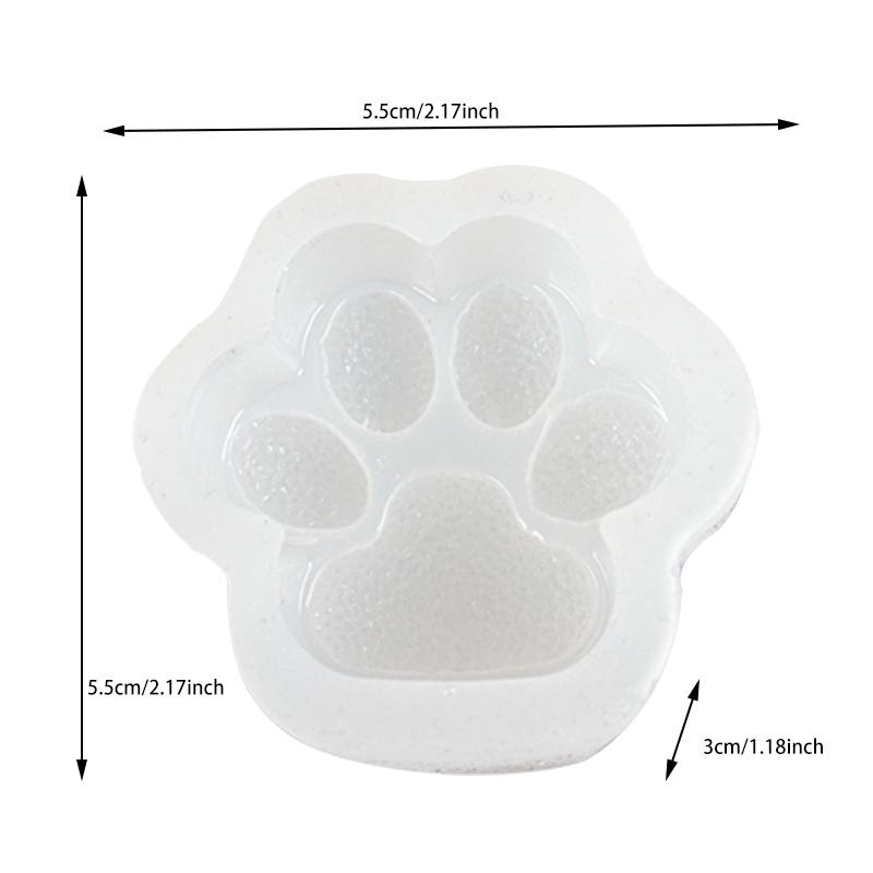 1 Pcs Cat Paw Print Molds Silicone Cat Paw Mold Paw Print Silicone Baking Pan Single Chocolate Soap Candle Tray Mold Maker