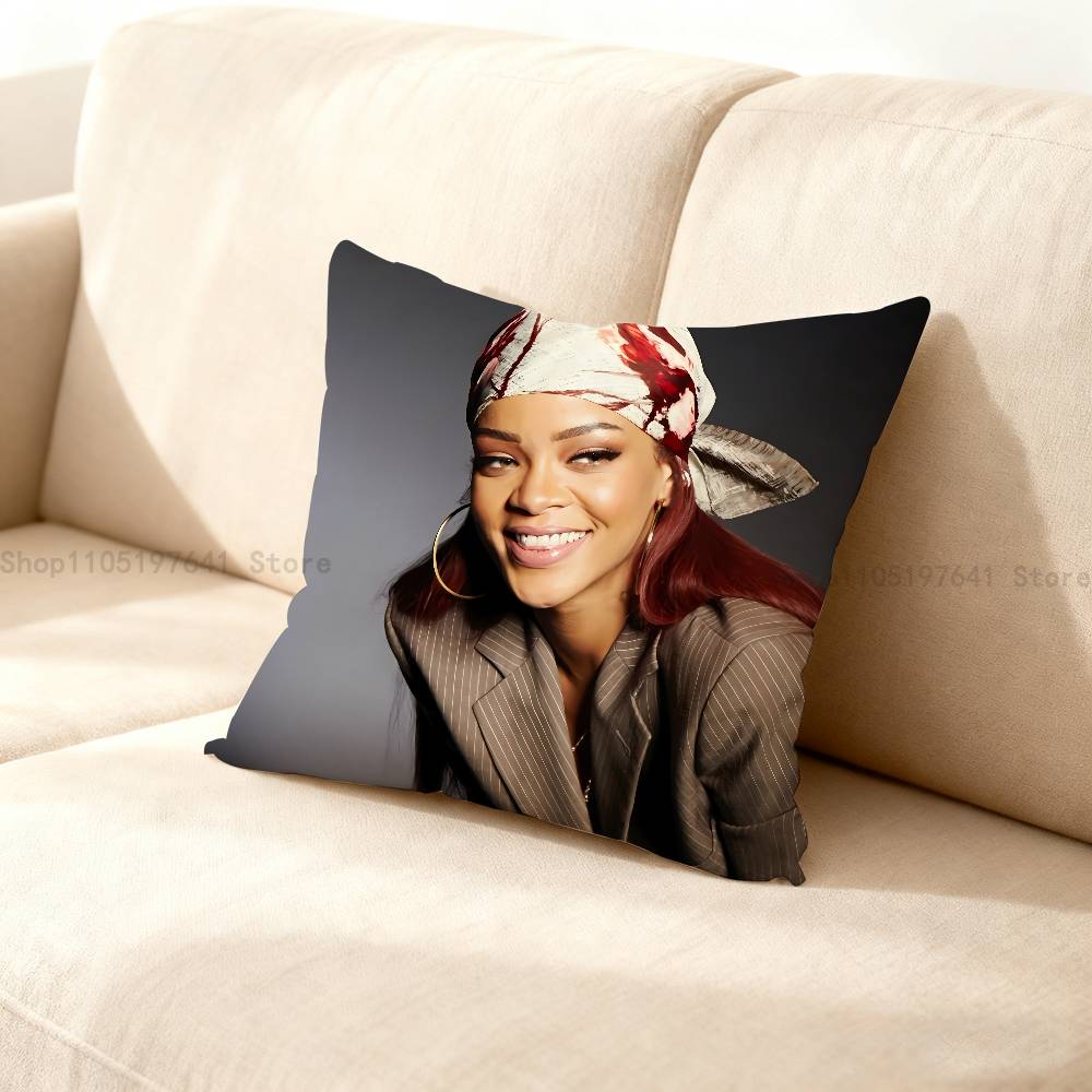 Singer RRihannaES Pillow Case For Sofa Decor Car Office Room Printing Cushion Cover Decorations and Protector