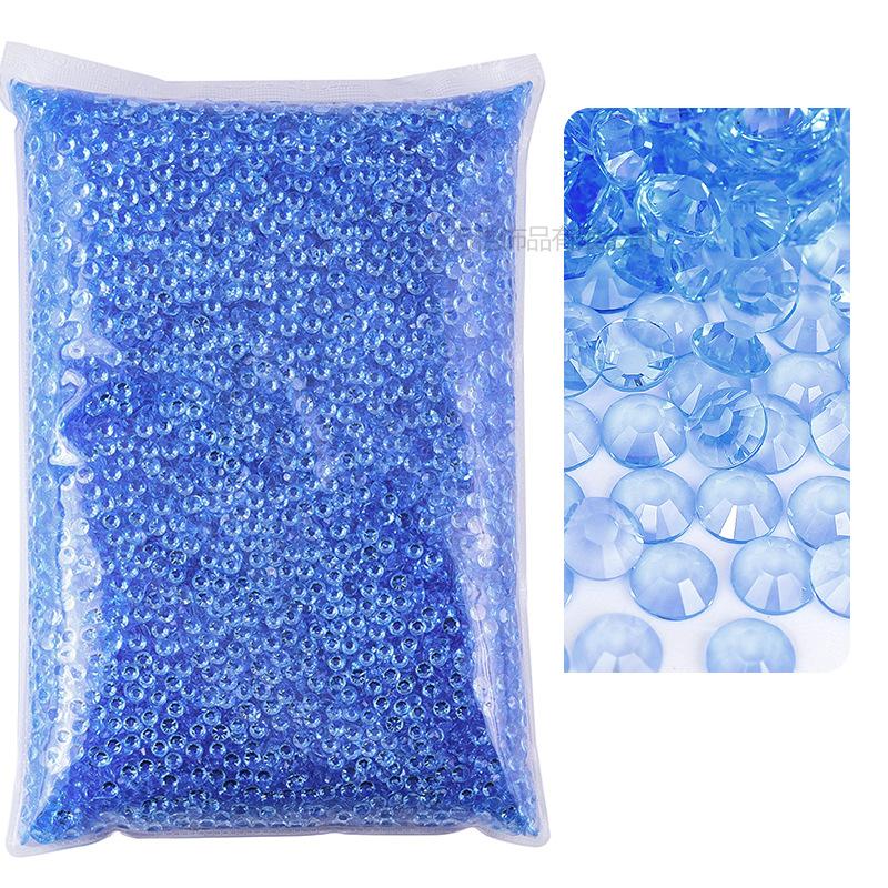 Round Resin Flat Bottom Drill Transparent Bottom Luminous Nail Drill Diy Mobile Phone Violent Bear Loose Diamond Accessories Accessories