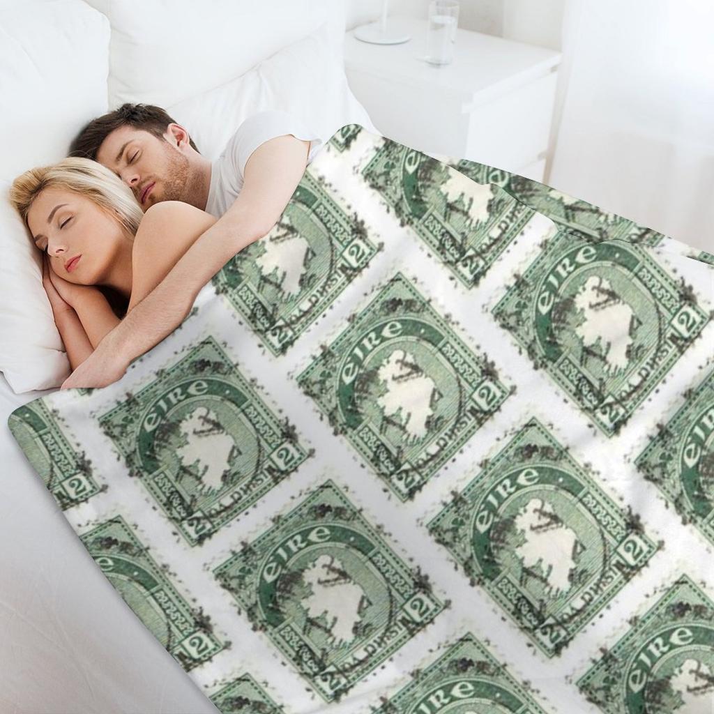 Vintage Ireland Postage Map Throw Blanket Softest Blankets For Baby Weighted Tourist Blankets