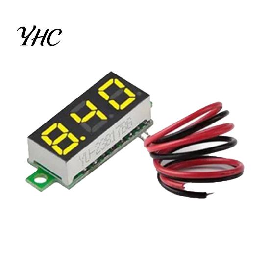 Spannungsprüfer Einstellbar Hohe Genauigkeit Mini-Voltmeter 0,28 Zoll Zwei-Draht Digital für Auto